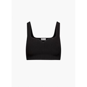 Babaton Sculpt Knit Notch Tank Top Black - XS
